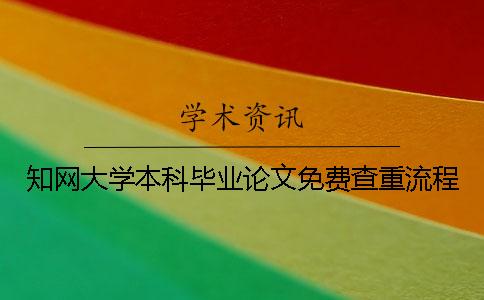 学术大学本科毕业论文免费查重流程