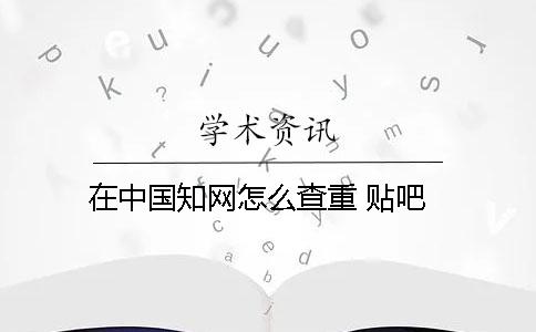 在中国学术怎么查重 贴吧