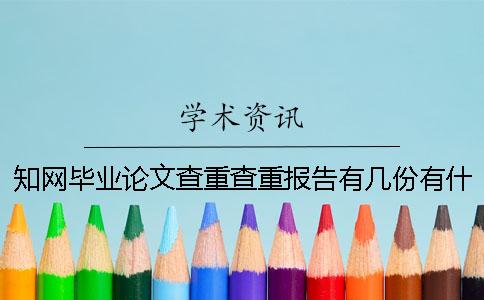 学术毕业论文查重查重报告有几份？有什么分别？