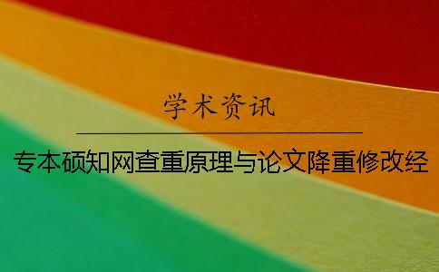 专本硕学术查重原理与论文降重修改经验分享 专本硕学术查重原理与论文降重修改经验分享