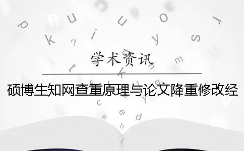 硕博生学术查重原理与论文降重修改经验分享