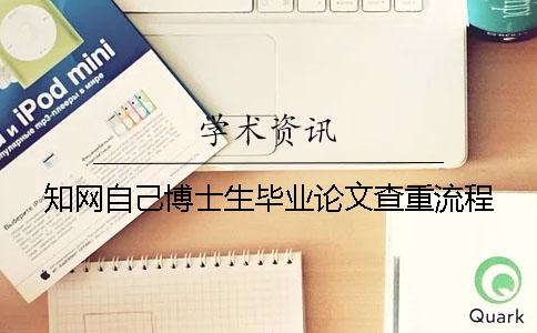 学术自己博士生毕业论文查重流程
