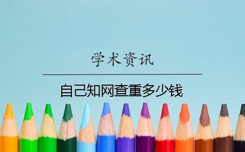 自己学术查重多少钱？
