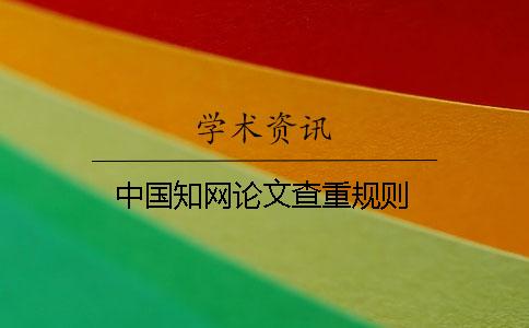 中国学术论文查重规则