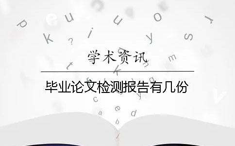 毕业论文检测报告有几份